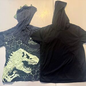 2 Pack Hoodie Tee - Black/Grey Jurassic Park 8/10
